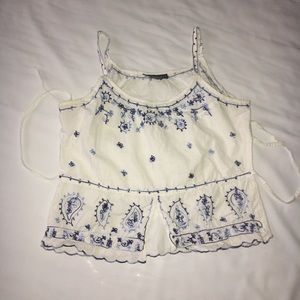 Y2K embroidered tank top